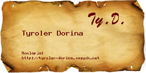 Tyroler Dorina névjegykártya