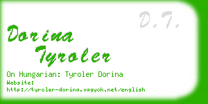 dorina tyroler business card